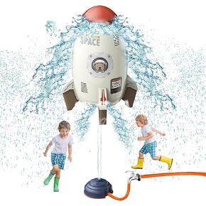 Tansar Rocket Launcher Toys Outdoor Water Toys ، Kids Sprinkler ، Holiday & Birthday ، for Girls & Boys Age 3 4 5 6 7 8 Ageeal Ideas ، Gray