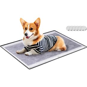 Mora Pets Pee Pad Holder with Magnets 30" x 23" High Edge Silicone Mat for Dog and Puppy Indoor Dog Training Tray Non-Slip Easy Cleaning