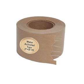 TooCust Water Activated Tape Fiber Reinforced Packing Tape Kraft Tape 2"X 165 feet Per Roll Brown Tape Gummed Paper Tape for Heavy Duty Packaging and Shipping Writable Eco-Friendly Biodegradable