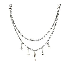 Creative Mini 3D Screwdriver Charm Pant Chain for Men Women, Tiny Tool Set Charms Gothic Accessories Trouser Chain, Hip Hop Layered Chains, Cool Bags Decorations