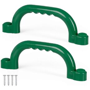 Playground Safety Handles - Outdoor Yellow Grab Handle Bars, Plastic Tree House or Playhouse Accessories, Backyard Playset Equipment Replacement Safety Parts for Monkey Bars, Jungle Gym, and More