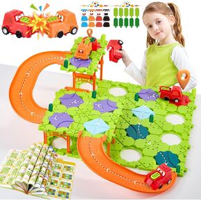 DIY STEM Board Games Kids Toys,Road Builder Educational Learning Toys for Kids， Montessori Logic Puzzles Brain Teasers Toys Preschool Classroom Gifts for Age 4-12 Year Old