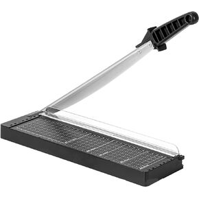 A4 Heavy Duty Paper Cutter, 15.6 in x 8.8 in 8 Sheets Capacity Paper Trimmer for Coupon, Label, Cardstock, and Scrapbooking Craft for Office and Home (Black)