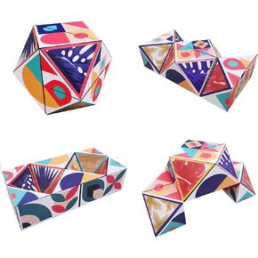 Magic Cube Puzzle,Infinity Cube Deformation,Versatile Abstract Geometry Flipping Puzzle Cube Creative Gifts for Kids Adults