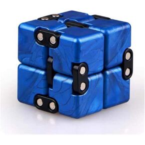 لغز CuberSpeed ​​Infinity Cube ، لعبة بارد من الملمس الفني والأزياء المليئة بالملل للإجهاد وإغاثة القلق (الأزرق)