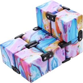 Toynk Infinity Cube Fidget Toy Blocks | Sensory Stress Relief Toy for ADD, ADHD, Autism | Anxiety Reducing Mini Fidget Games | Improves Hand & Wrist Dexterity | Brain Teasers for Focus and Relaxation