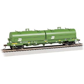 Bachmann Trains - 55' Steel CAR with Coil Load and Rounded Hood - Burlington Northern #576234 - Ho Scale