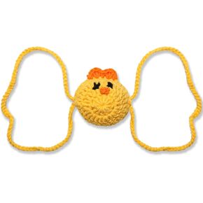 Hand Knitting Nose Warmer Fun Gift Animal Shape Nose Cover for Men Women Cold Weather Outdoor Activities Protection Dust Anti Cold Air(Yellow critters)