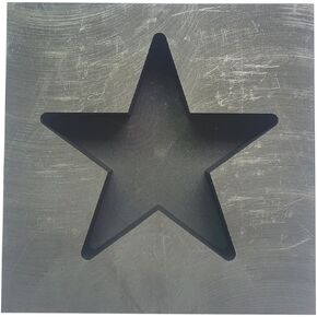 Big Star Graphite Casting Ingot Mold Metal Refining Scrap Gold Silver Big Star Mold, black