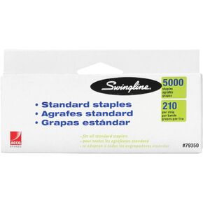 Swingline Staples, Standard Staplers for Desktop Staplers, 210/Strip, 5000/Box (79350)