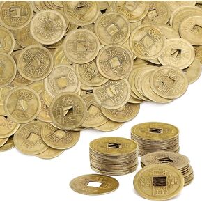 عملات معدنية صينية ، 100 PCS ، عملات معدنية صينية فنغ شوي ، عملات I-Ching ، عملة قمر صينية نيو نيو ليكز ، العملات المعدنية ، العملات المعدنية القديمة من أسرة تشينغ الصينية لنجاح الثروة الصحية ، 5 أنماط