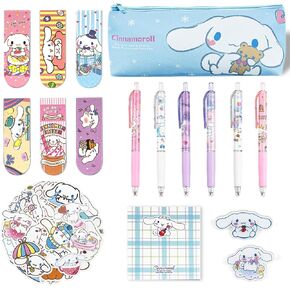 Cute School Supplies Set, Cartoon School Supplies, Kawaii School Supplies - Includes Pencil Cse Ballpoint Pen Stickers Magnetic Bookmarks Notepad Pin Badges for Girls Teens