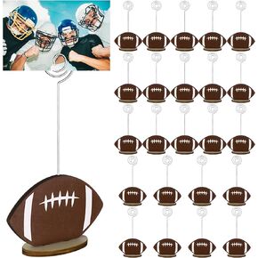 24 PCS BALL BALT BASE CLIPS كرة السلة على شكل كرة السلة حامل بطاقة الخشب مكان البطاقة الملاحظة ورقة مقطع ورقة عرض صورة مذكر