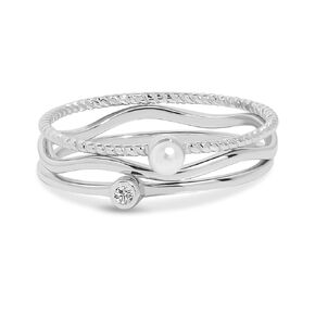 Meissa Stackable Ring Set of 3 Sterling Silver Ring for Women Pure Silver Stacking Ring Thin Minimalist Ring Handmade Rings (Silver, 7.75)