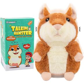 Talking Hamster Easter Stuffed Animal Repeats What You Said, Toddler Interactive Autism Toys, Easter Basket Stuffers for Kids 3+ Year Olds