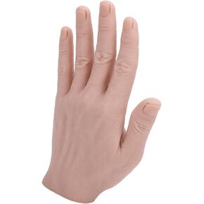 Silicone Hand Model Bendable Male Mannequin for Painting Practice and Festival Props Display (Left Hand)