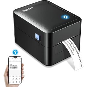 iDPRT Label Maker, Thermal Barcode Printer with No Bound Consumables, Bluetooth & USB Connection, 140pcs/min Speed, Customizable App, Supports Various Sized 1"-3.15", Label Printer for Small Business