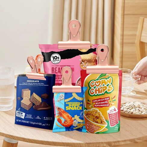 مقاطع Siamese Bulldog ، مقاطع رابط 4 PCS ، مقاطع شريحة مقاطع كيس خفيفة ، مقاطع تخزين المطبخ المكتبية ، مقاطع ختم مقاطع معلقة ، مقاطع ختم كيس الخبز (الذهب) in Kuwait