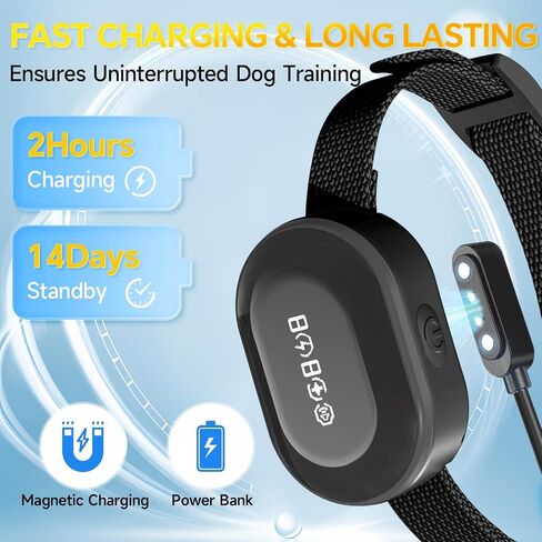 Bark Collar for Small Medium Dogs, Touchscreen Barking Collar with 5 Sensitivity and 7 Modes, Rechargeable Bark Collars, IP67 Waterproof, Humane Dog Bark Collars, Deep Black in Saudi Arabia