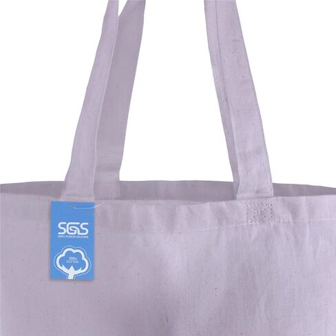 Simply Green Solutions Reusable Cotton Cloth Grocery Craft Bag, 15 x 16 Reusable Tote with Handle, Pack of 5, Orange in Saudi Arabia