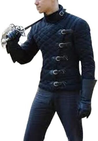 Medieval Padded Gambeson New Costume Vintage LARP Medieval Theater Role Full Sleeves in Saudi Arabia