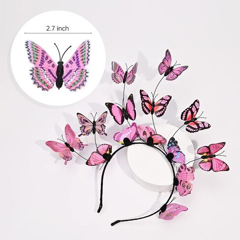 DEEKA Butterfly Headbands Fascinators Hat Women Butterfly Costume Crown Headpiece for Women and Girls in Saudi Arabia