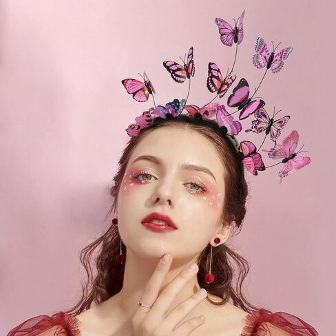 DEEKA Butterfly Headbands Fascinators Hat Women Butterfly Costume Crown Headpiece for Women and Girls in Saudi Arabia