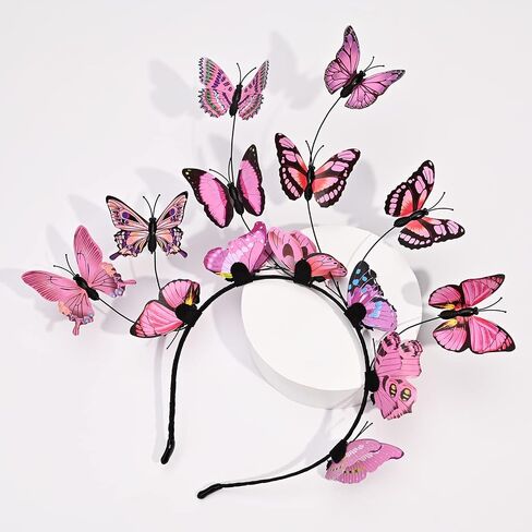 DEEKA Butterfly Headbands Fascinators Hat Women Butterfly Costume Crown Headpiece for Women and Girls in Saudi Arabia