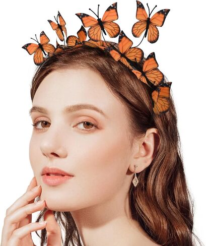 DEEKA Butterfly Headbands Fascinators Hat Women Butterfly Costume Crown Headpiece for Women and Girls in Saudi Arabia