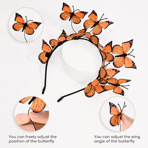 DEEKA Butterfly Headbands Fascinators Hat Women Butterfly Costume Crown Headpiece for Women and Girls in Saudi Arabia