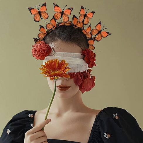 DEEKA Butterfly Headbands Fascinators Hat Women Butterfly Costume Crown Headpiece for Women and Girls in Saudi Arabia
