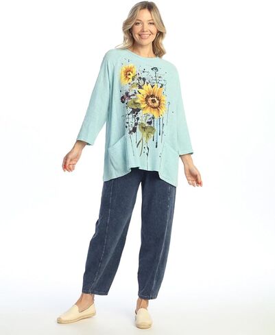 Jess & Jane Mineral Washed Gauze Tunic w/Pockets - M103 in Saudi Arabia