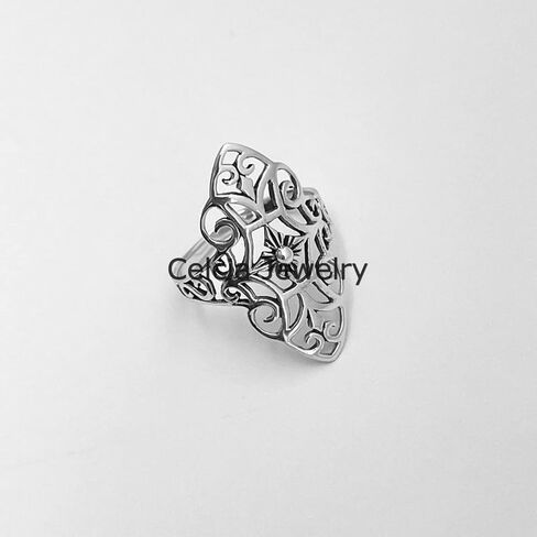 Solid 925 Sterling Silver Large Filigree Butterfly Ring, Boho Ring, Spirit Ring, Metaphysical Gifts Ring for Women, Minimalist Ring, Unique Mothers Day Ring in Saudi Arabia