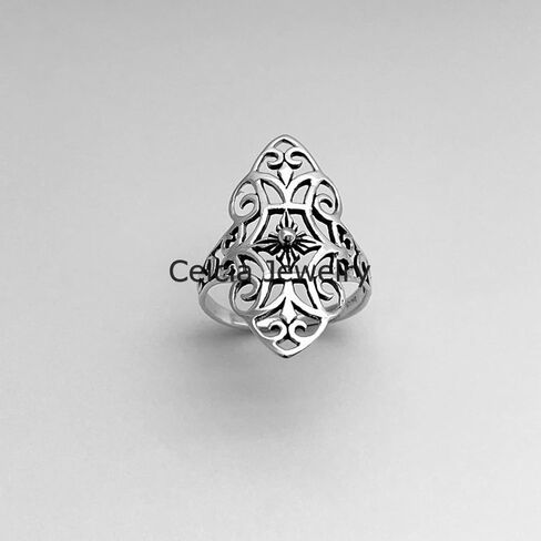 Solid 925 Sterling Silver Large Filigree Butterfly Ring, Boho Ring, Spirit Ring, Metaphysical Gifts Ring for Women, Minimalist Ring, Unique Mothers Day Ring in Saudi Arabia
