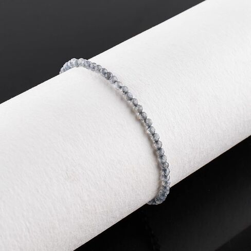 Odrilliongems Natural Labradorite Gemstone Bolo Bracelet ، حبات الوجه ، 925 المجوهرات الفضية الاسترليني ، منزلق قابل للتعديل ، مصنوعة يدويًا ، حفل زفاف ، عيد ميلاد ، هدية للنساء ، 10 بوصات in Kuwait