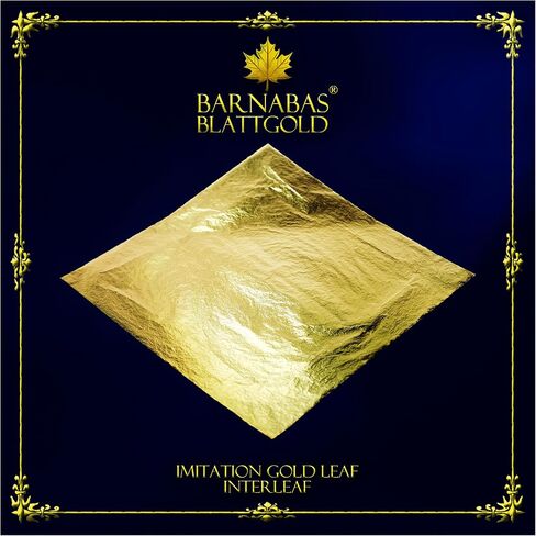 Barnabas Blattgold Deritation Leaf [100 ورقة ، 6.3 بوصة] - أوراق رقائق ذهبية فضفاضة للطلاء والفنون والحرف اليدوية in Kuwait