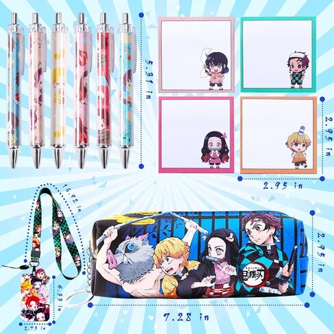 هدايا قرطاسية أنيمي شيطان مجموعة kawaii anime stuff مجموعة قرطاسية ， ， تضمين قلم rollerball 、 ملاحظة لزجة 、 حامل البطاقة مع الحبل in Kuwait