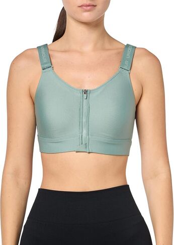 حمالة صدر رياضية نسائية من Under Armour Infinity High Impact Zip، (100) أبيض / / أسود، كبير D-DD in Kuwait