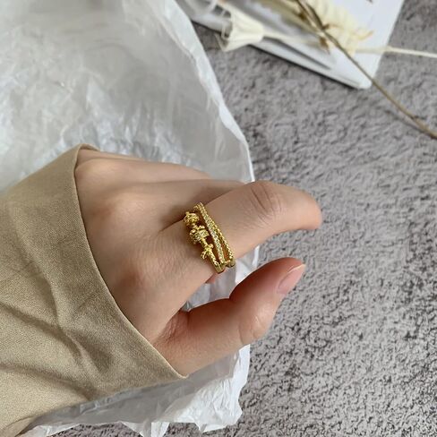 To My Daughter - Fidget Ring Anxiety Meditation Ring for Women Ring with Beads Spinner Adjustable Swivel Ring Fidget Jewelry Gift For Daughter Stepdaughter in Kuwait