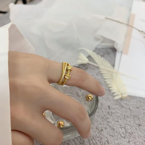 To My Daughter - Fidget Ring Anxiety Meditation Ring for Women Ring with Beads Spinner Adjustable Swivel Ring Fidget Jewelry Gift For Daughter Stepdaughter in Kuwait