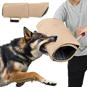 13 Layers Protection Dog Bite Sleeve for Training - Detachable Arm & Leg Protection, K9 Bite Suit for German Shepherds, Malinois & Large Dogs, Durable Anti-Slip Handles, Linen Surface