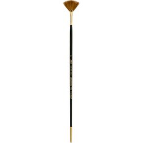 Silver Brush Limited 7104-2 Renaissance Fan Paintbrush for Oil, Watercolor, Gouache, Inks, Dyes, Fluid, & Flow Acrylic, Size 2, Long Handle