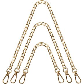 Yiaizhuo 3 Pack (16",36",48") Light-Gold Purse Chain Strap Bag Chains for Handbags