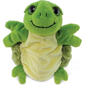 DolliBu Sea Turtle Hand Puppet - Super Soft Stuffed Animal Hand Puppets for Kids, Educational Hand Puppet Plush Toy for Kids and Adults, Ocean Life Animal Puppet for Teaching and Puppet Show - 10 Inch