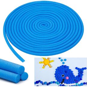 Frienda Foam Noodle Rope 40 ft 5/8 Inch Pool Noodles Tube Craft Versatile Foam Rod Rope Cylinder for Modeling, DIY Arts and Crafts Supplies(Black)