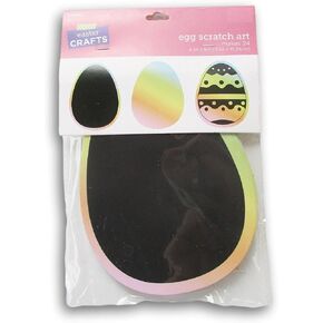 Easter Egg Scratch Art Craft Kit for Sunday School, VBS, Classroom - Makes 24