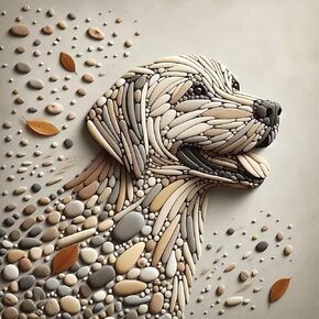 GXGLLPZBY 5D Diamond Painting Kit for Adults Beginners,DIY Dog Leafage Rock Paint by Diamond Art Kits,Suitability Friends Full Round Drill Diamonds Dots Gem Art,Home Wall Decor 13.78x13.78 Inch