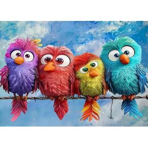 GXGLLPZBY 5D Diamond Painting Kit for Adults Beginners,DIY Colorful Bird Paint by Diamond Art Kits,Suitability Friends Full Round Drill Diamonds Dots Gem Art,Home Wall Decor 11.8x15.8 Inch