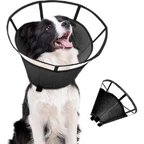 Dog Cone Collar for Dogs After Surgery，Soft Dog Recovery Collar Anti-Lick Protective Wound Safety Cone，Depth Adjustable Dogs Elizabethan Pet Neck Collar Cone for Large Medium Small Cats - ML
