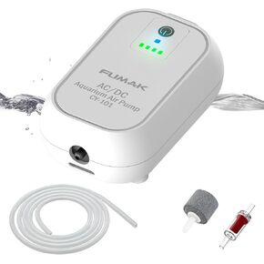 Battery Powered Aquarium Air Pump USB Air Bubbler for Bait Bucket, All-in-1 Fish Tank Air Pump Set, Portable Rechargeable Aerator for Outdoor Fishing, Power Outage & Emergency